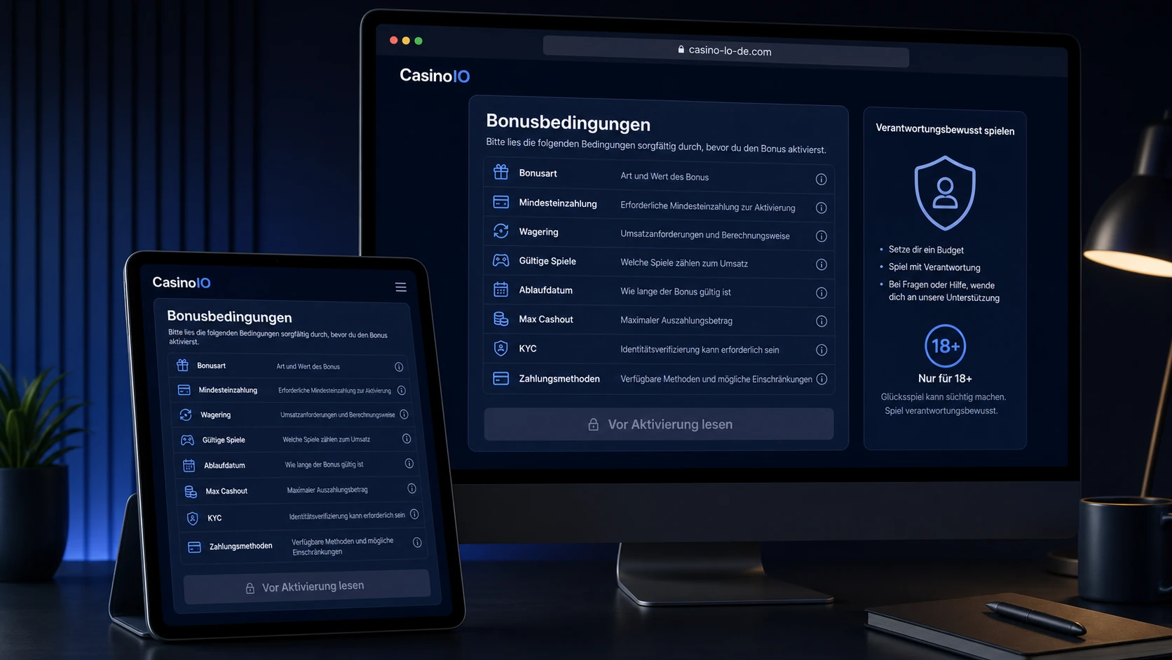Bedingungen vor der Aktivierung lesen
