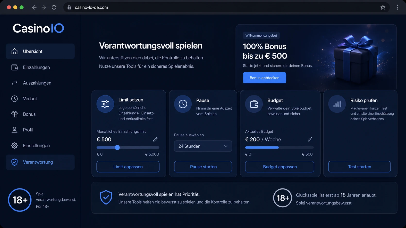 Bonusangebote und verantwortungsvolles Spielen
