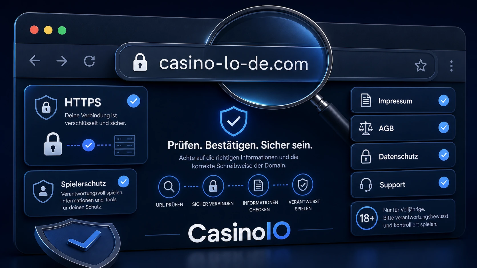 Offizielle Domain, AGB und Betreiberangaben